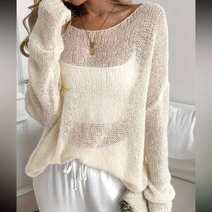 Stylish Ivory Lightweight Sweater